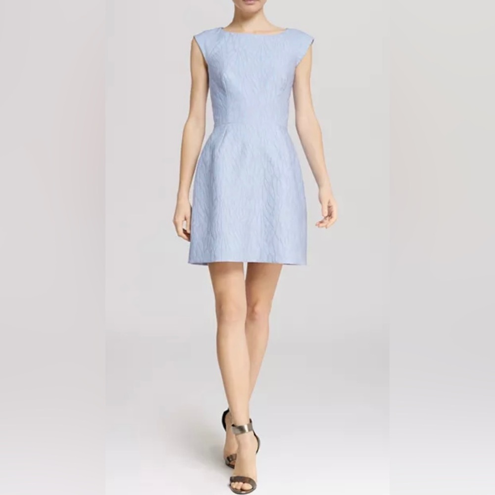 Halston Cap Sleeve Structured Dress Sz 8